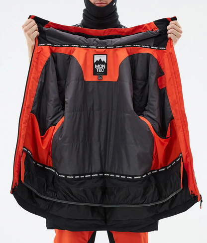 Arch Veste de ski pour homme – Orange / Noir