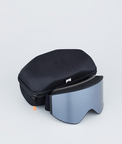 Masque De Ski – Noir Avec Écran Miroir Noir