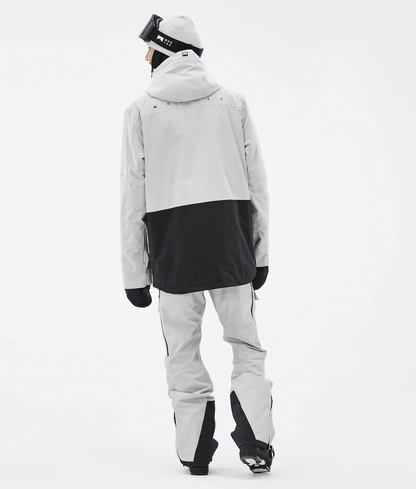 Fawk Veste de ski pour homme – Gris clair / Noir