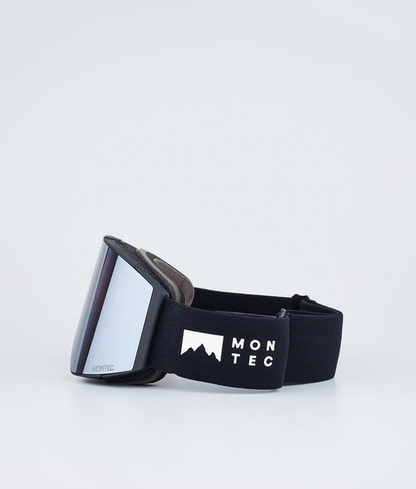 Masque De Ski – Noir Avec Écran Miroir Noir