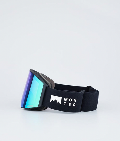Masque De Ski – Noir Avec Écran Miroir Vert Tourmaline