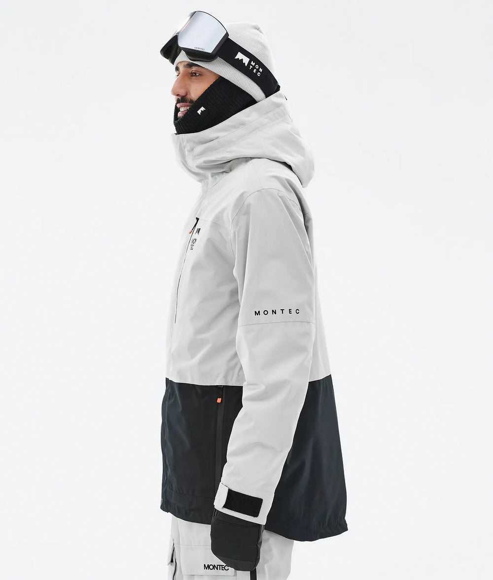 Fawk Veste de ski pour homme – Gris clair / Noir
