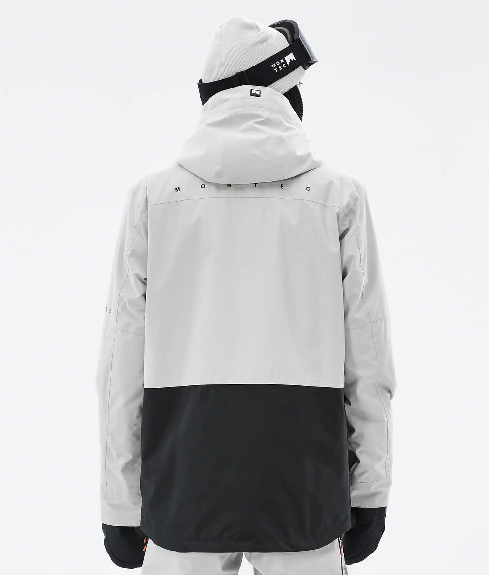 Fawk Veste de ski pour homme – Gris clair / Noir